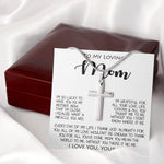 To My Loving Mom Gift for Mother Necklace Sentimental Mothers Day Thoughtful Present From Son Mother's Day Artisan Crafted Cross Necklace