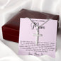 Gift For Mom From Son To My Caring Mum Necklace, Gift For Mother's Day Jewelry Mother's Day Artisan Crafted Cross Necklace