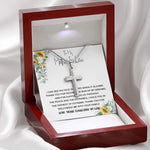 Mother-In-Law Necklace, Mother In Law Necklace Gift - Man Of My Dream Necklace From Your Daughter In Law Mother's Day Artisan Crafted Cross Necklace