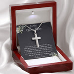 Bonus Mom Necklace, Gift To My Other Mother Necklace, Gift For Bonus Mom Second Mom Mother's Day Artisan Crafted Cross Necklace