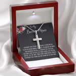 To My Bonus Mom Necklace, Thank You For Everything Mother's Day Gift For Mom Mother's Day Artisan Crafted Cross Necklace