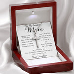 Mom Necklace - To My Amazing Mom Gorgeous Necklace for Mom from Daughter Mother's Day Gift Mother's Day Artisan Crafted Cross Necklace