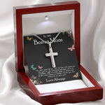 To My Bonus Mom Necklace Love Always Greatest Mother's Day Gift Necklace Mother's Day Artisan Crafted Cross Necklace