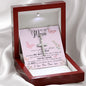 To My Mom Necklace Gift From Son Mother's Day Necklace Mother's Day Artisan Crafted Cross Necklace