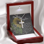 Mom Necklace Gift, Mothers's Day Necklace - Special Bond Mother's Day Artisan Crafted Cross Necklace