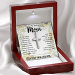 To My Mom - You Are The World Mother's Day Necklace Mother's Day Artisan Crafted Cross Necklace