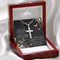 To My Mom Time May Fly Mother's Day Necklace Mother's Day Artisan Crafted Cross Necklace