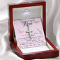 To My Mom Necklace Gift From Son Mother's Day Artisan Crafted Cross Necklace