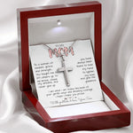 To My Mom Necklace To A Woman Of Wisdom Gift For Mom From Son Mother's Day Artisan Crafted Cross Necklace