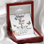 To My Mom Necklace, I'll Be By Your Side, To My Mom Gift Necklace Mother's Day Artisan Crafted Cross Necklace