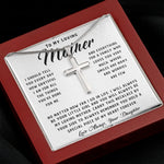 To My Loving Mother Necklace Where Are Smiles Are Many And Worries Are Few Gift For Her Mother's Day Necklace Mother's Day Artisan Crafted Cross Necklace