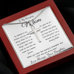 Mom Necklace - Gift for Mom from Daughter, Mother's Day Gift Mother's Day Artisan Crafted Cross Necklace
