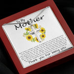 Mom Necklace, To My Mother Necklace Gift For Mom, Mother's Day Necklace From Daughter Son Mother's Day Artisan Crafted Cross Necklace