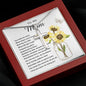Mom Necklace Gift - To My Mom - You Mean The World For All You Do Mother's Day Necklace Mother's Day Artisan Crafted Cross Necklace