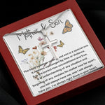 Mom Necklace, Mother and Son Gift, Gift For Mom From Son, Sentimental Gifts For Mom From Son,  Mother's Day Necklace Mother's Day Artisan Crafted Cross Necklace