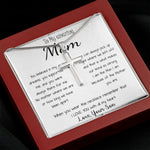 Mom Necklace - Gift for Mom from Son Mother's Day Artisan Crafted Cross Necklace