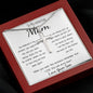 Mom Necklace - Gift for Mom from Son Mother's Day Artisan Crafted Cross Necklace