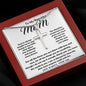 To My Beautiful Mom Necklace The Best Mom Anyone Could Wish For, Mother's Day Gift Necklace Mother's Day Artisan Crafted Cross Necklace
