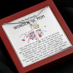 Mom Necklace, Mother-In-Law Necklace, To My Boyfriend's Mom Gift Necklace Mother's Day Artisan Crafted Cross Necklace