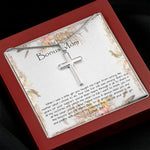 Bonus Mom Necklace, To My Beautiful Bonus Mom On My Wedding Day Necklace, Gift For Stepmother Of The Groom Gift Mother's Day Artisan Crafted Cross Necklace