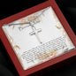 Bonus Mom Necklace, To My Beautiful Bonus Mom On My Wedding Day Necklace, Gift For Stepmother Of The Groom Gift Mother's Day Artisan Crafted Cross Necklace