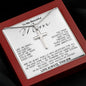 To My Beautiful Mom - I'm So Blessed That You Are My Mother - Love Your Son, Mother's Day Necklace Mother's Day Artisan Crafted Cross Necklace