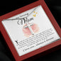 Mom Necklace Gift, To My Loving Mom Necklace, You Held Me When Times were Tough, You are My Rock Mother's Day Artisan Crafted Cross Necklace