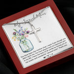 Mom Necklace, Bonus Mom Necklace Gift For Stepmom Necklace Mother's Day Artisan Crafted Cross Necklace