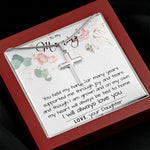 Mom Necklace, To My Mom Necklace Card – Alluring Beauty Necklace – Jewelry For Mom Gifts Mother's Day Artisan Crafted Cross Necklace