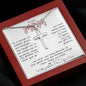 To My Mom Necklace To A Woman Of Wisdom Gift For Mom From Son Mother's Day Artisan Crafted Cross Necklace