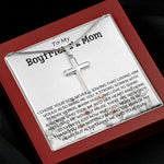 Mother-In-Law Necklace, Gift To My Boyfriend's Mom Necklace, Gift For Future Mother-In-Law Mother's Day Artisan Crafted Cross Necklace