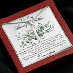 Mom Necklace, Son To My Mother Necklace On Wedding Day Gift For Mom, Mother Of The Groom Gift From Groom Mother's Day Artisan Crafted Cross Necklace