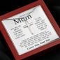 To My Loving Mom Necklace You're The World Necklace Gift For Mom From Son Mother's Day Artisan Crafted Cross Necklace