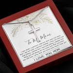 Mom Necklace Mother's Day Gift, To My Mom Necklace, Gift For Mom,  Mother's Day Necklace Mother's Day Artisan Crafted Cross Necklace