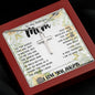 To My Mom - You Are The World Mother's Day Necklace Mother's Day Artisan Crafted Cross Necklace