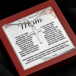 To my Amazing Mom Gift From Son Mother's Day Necklace Mother's Day Artisan Crafted Cross Necklace
