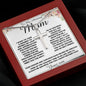 To my Amazing Mom Gift From Son Mother's Day Necklace Mother's Day Artisan Crafted Cross Necklace