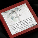 Mother-In-Law Necklace, Best Mother In Law Birthday Necklace, To My Mother In Law Necklace Mother's Day Artisan Crafted Cross Necklace