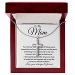 Mom Necklace - To My Mom - Love You Always And Forever Mother's Day Artisan Crafted Cross Necklace