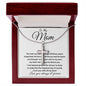 Mom Necklace - To My Mom - Love You Always And Forever Mother's Day Artisan Crafted Cross Necklace