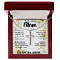 To My Mom - You Are The World Mother's Day Necklace Mother's Day Artisan Crafted Cross Necklace