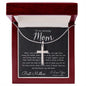 To My Mom Necklace, To My Beautiful Mom Necklace, Mother's Day Gift For Mom From Son, Thank You Mom Mother's Day Artisan Crafted Cross Necklace