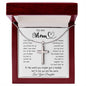 To My Mom - To The World You Maybe Just A Mother But To Me You Are The World Mother's Day Necklace Mother's Day Artisan Crafted Cross Necklace