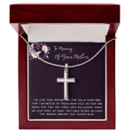 Daughter Necklace, Daughter loss of mom necklace gift, mother passing, loss of mother, sympathy In Memory Of Your Mother Necklace Mother's Day Artisan Crafted Cross Necklace