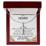 Mommy Necklace, To My Mommy Necklace, Gift For Mom To Be Necklace, Gift For First Time Mom, Expecting Mother Necklace, New Mom Necklace Gift Mother's Day Artisan Crafted Cross Necklace