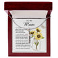 Mom Necklace Gift - To My Mom - You Mean The World For All You Do Mother's Day Necklace Mother's Day Artisan Crafted Cross Necklace