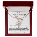 Bonus Mom Necklace, Other Mother Neckalce, Gift For Bonus Mom Second Mom Necklace Mother's Day Artisan Crafted Cross Necklace