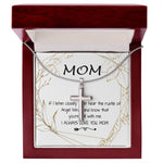 Mom Necklace - Love You Always And Forever Mother's Day Gift Mother's Day Artisan Crafted Cross Necklace