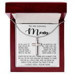 To My Loving Mom Gift for Mother Necklace Sentimental Mothers Day Thoughtful Present From Son Mother's Day Artisan Crafted Cross Necklace