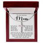To My Loving Mom Gift for Mother Necklace Sentimental Mothers Day Thoughtful Present From Son Mother's Day Artisan Crafted Cross Necklace